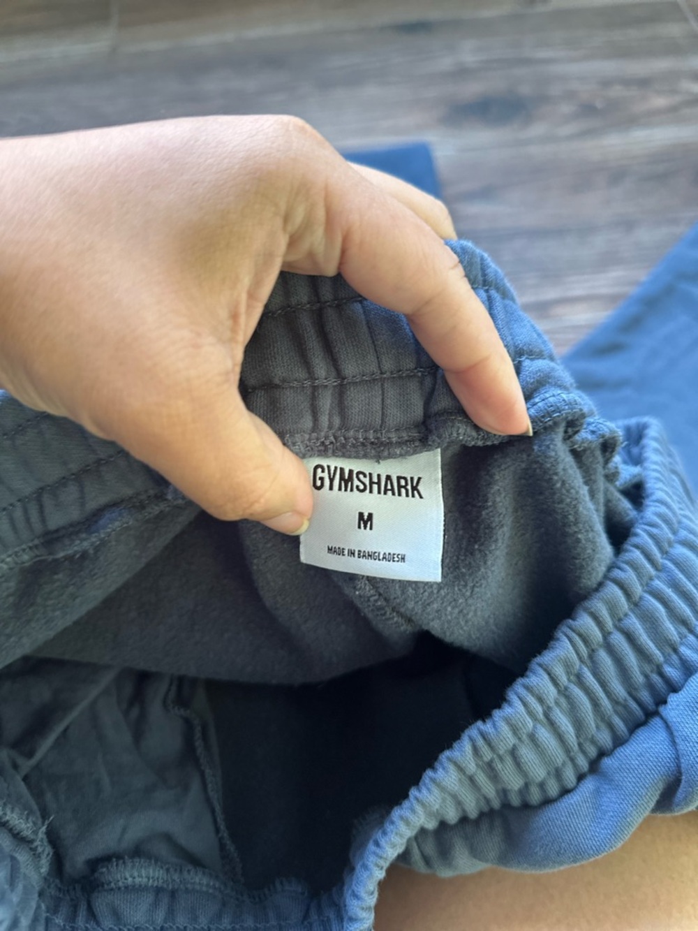 Gymshark Women's Slate Blue Track Joggers with Logo - Picture 9 of 9